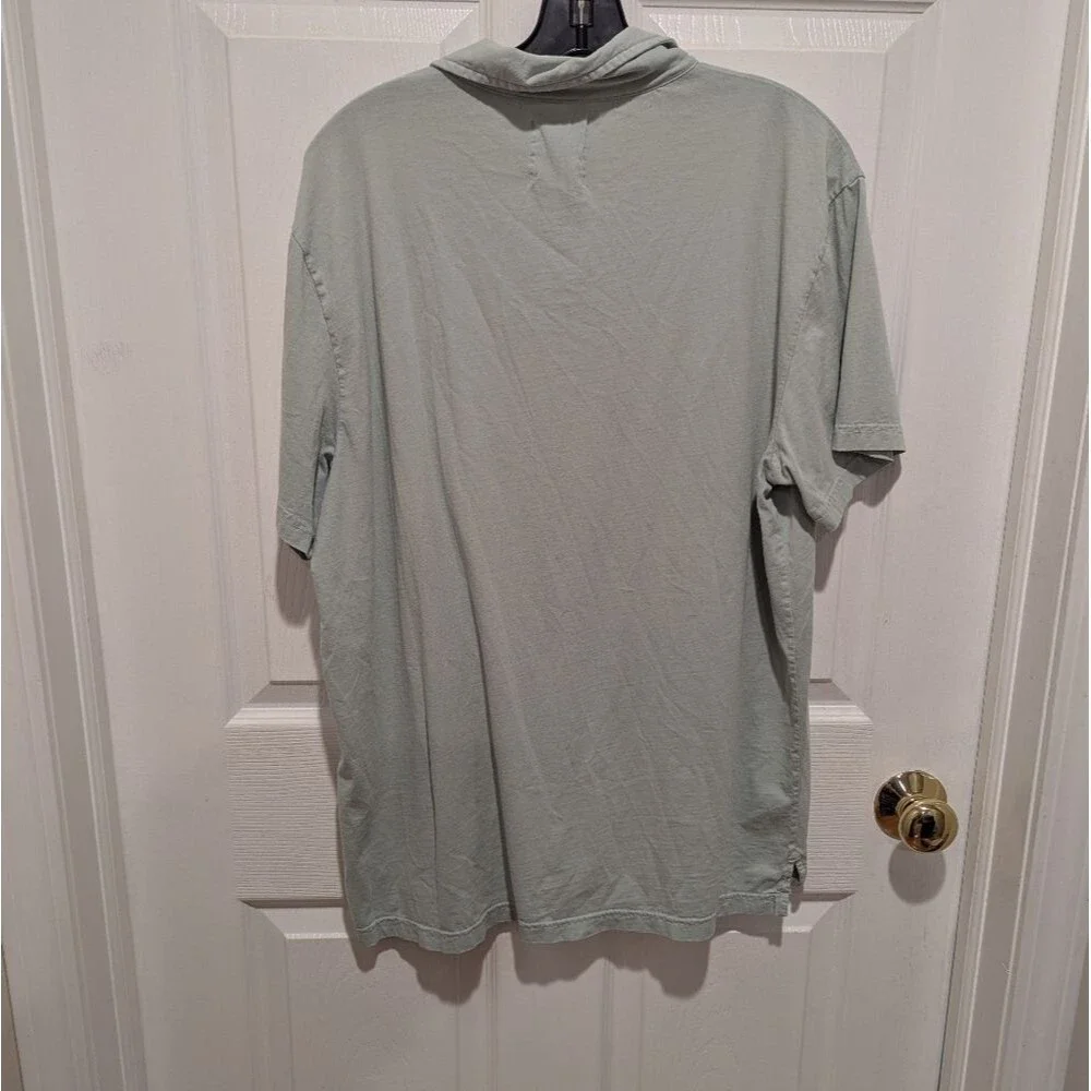 J. Crew Men's Size Large Broken In Jersey 100% Cotton‎ Light Green Polo Shirt